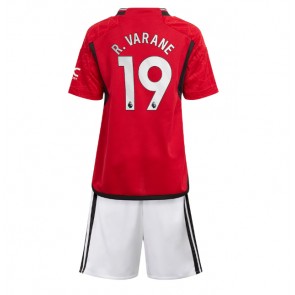 Manchester United Raphael Varane #19 Domaci Dres za Dječji 2023-24 Kratak Rukavima (+ kratke hlače)